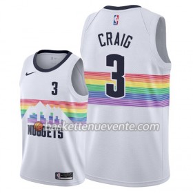 Maillot Basket Denver Nuggets Torrey Craig 3 2018-19 Nike City Edition Blanc Swingman - Homme
